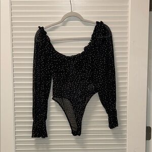 Black Polka Dot One Piece